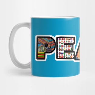 PEACE Sticker - Back Mug